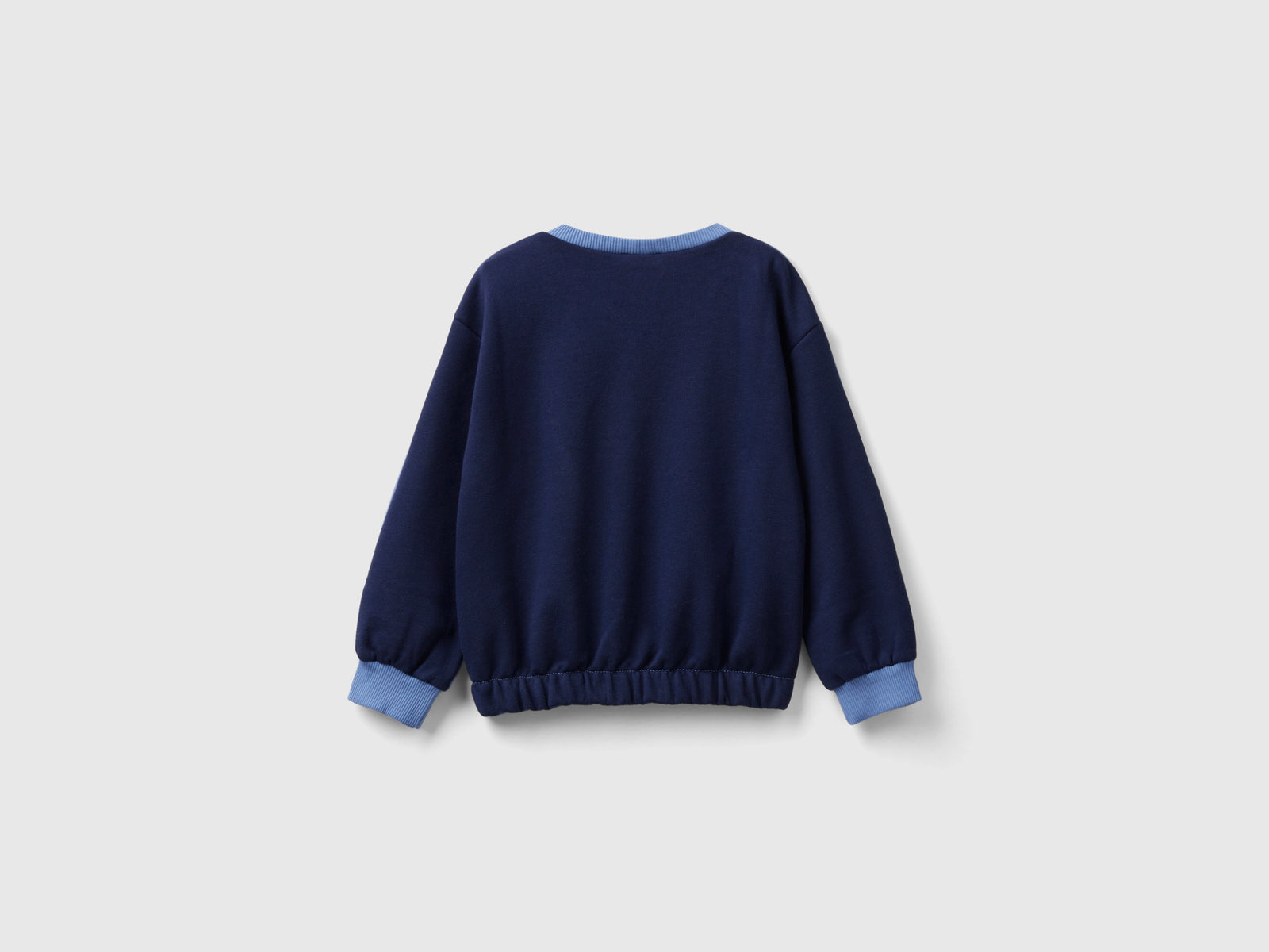 Felpa color block con stampa da bimba blu 2 | Benetton Outlet