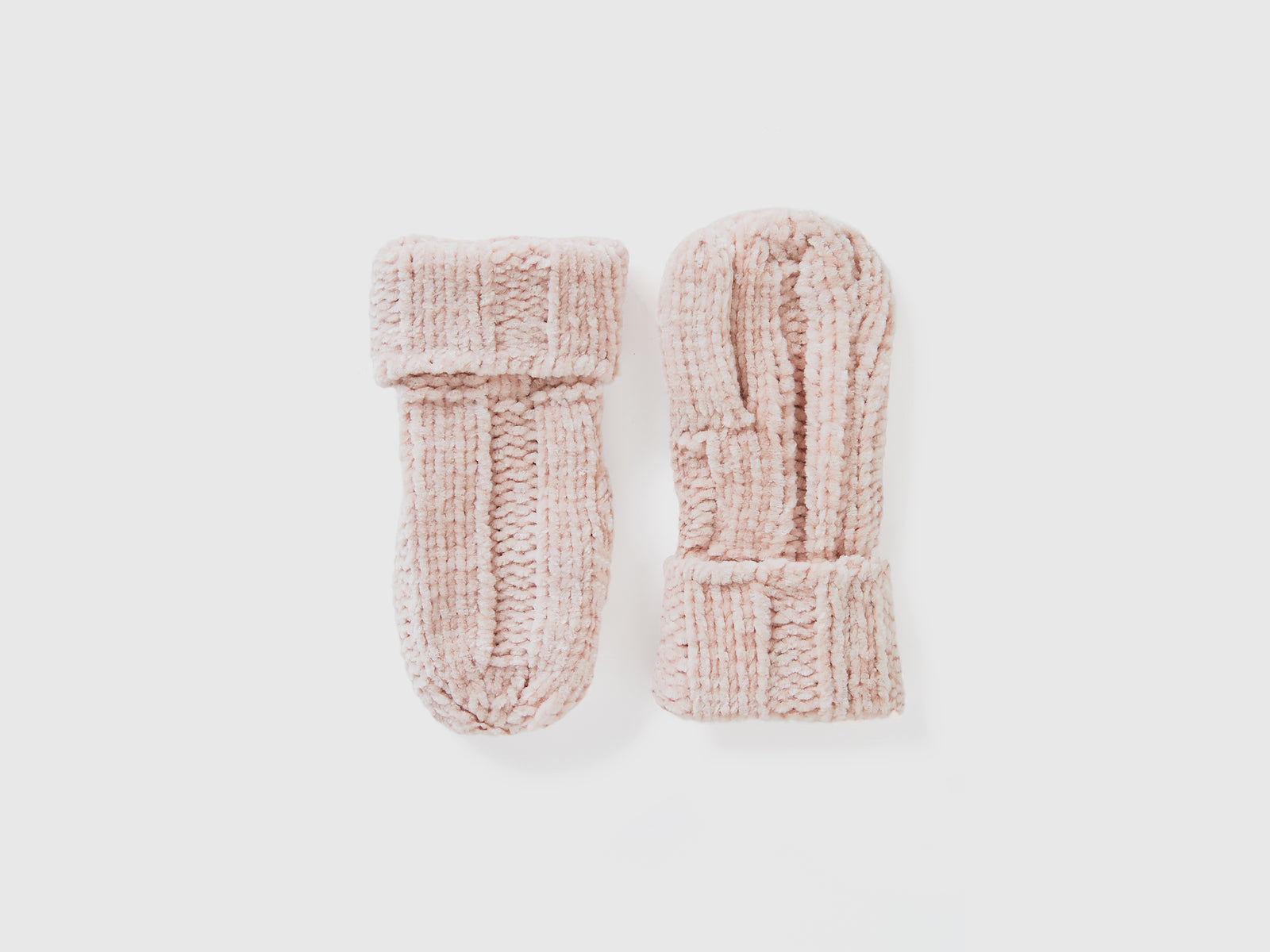 Chenille gloves da bimbo rosa tenue | Benetton Outlet