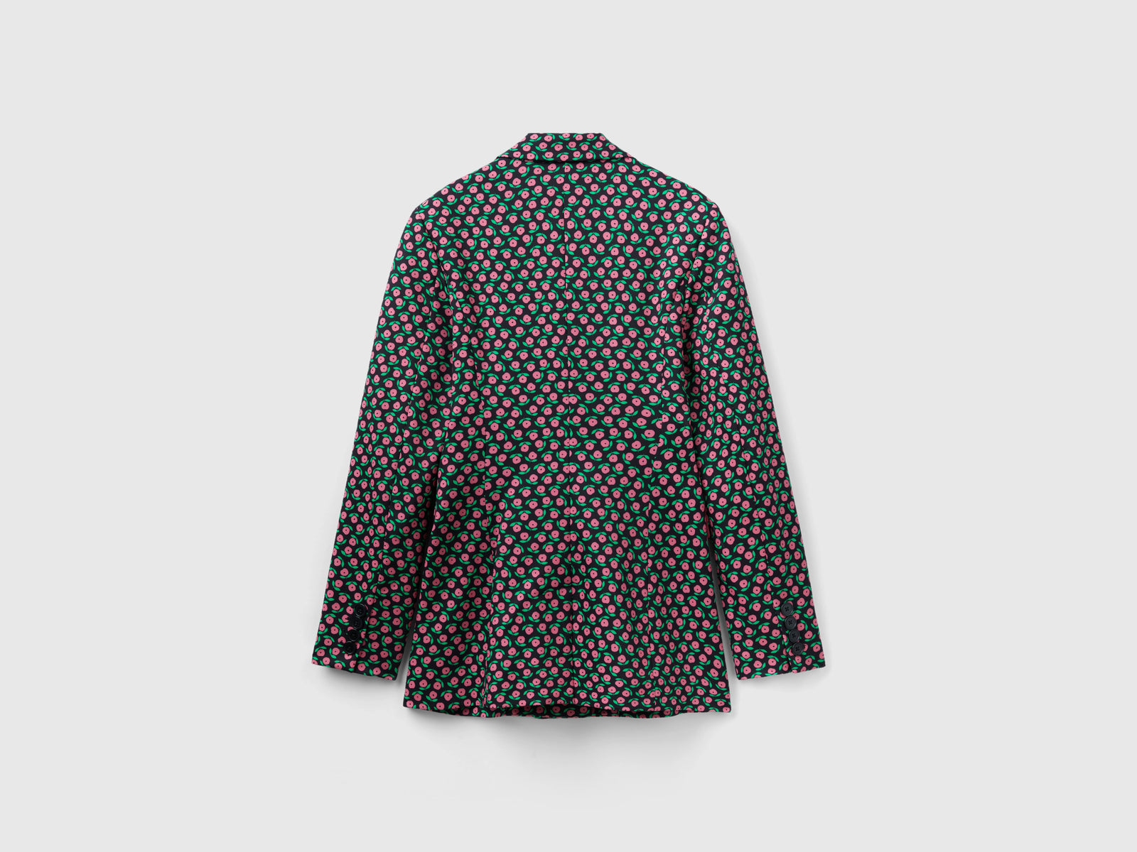 Giacca con stampa fiori da donna nero 2 | Benetton Outlet