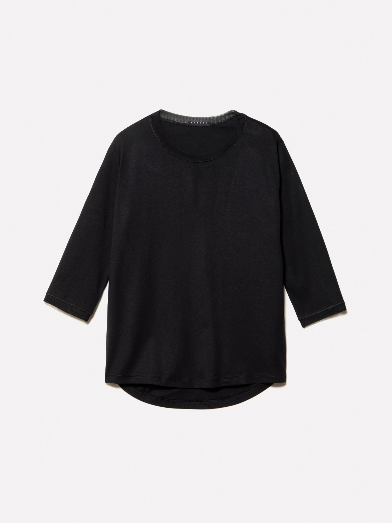T-shirt con inserti in tulle da donna nero | Sisley Outlet