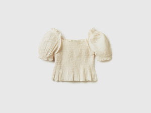 Top in puro cotone leggero dalla vestibilità aderente