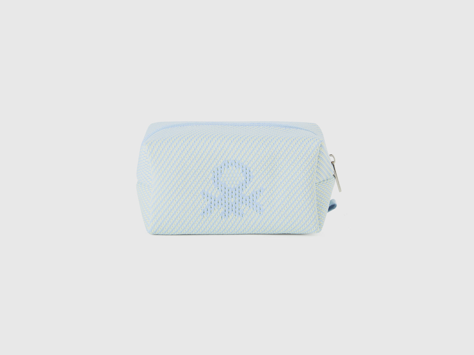 Beauty case jacquard giallo e azzurro da donna celeste | Benetton Outlet