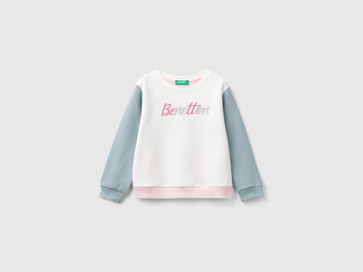 Felpa 100% cotone bio con logo da bimba multi-color | Benetton Outlet