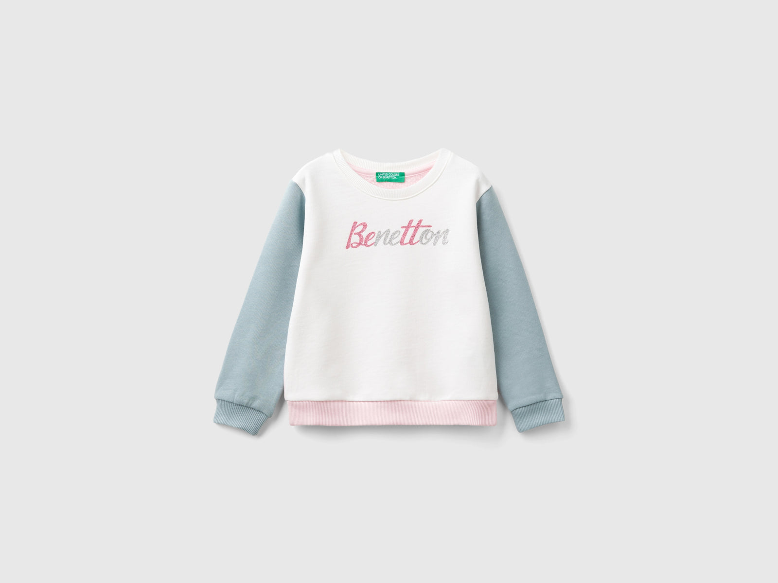 Felpa 100% cotone bio con logo da bimba multi-color | Benetton Outlet