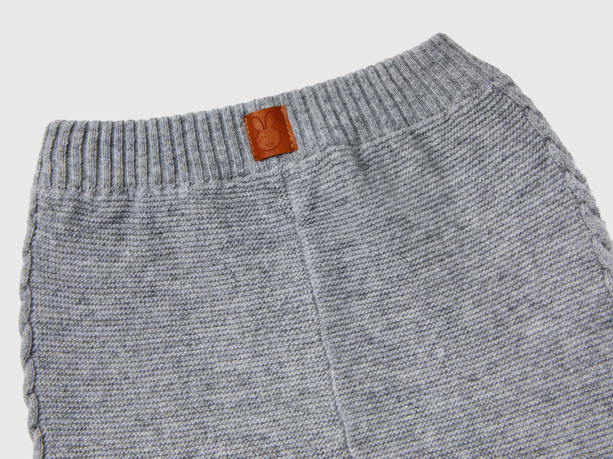 Pantaloni con trecce in misto lana riciclata