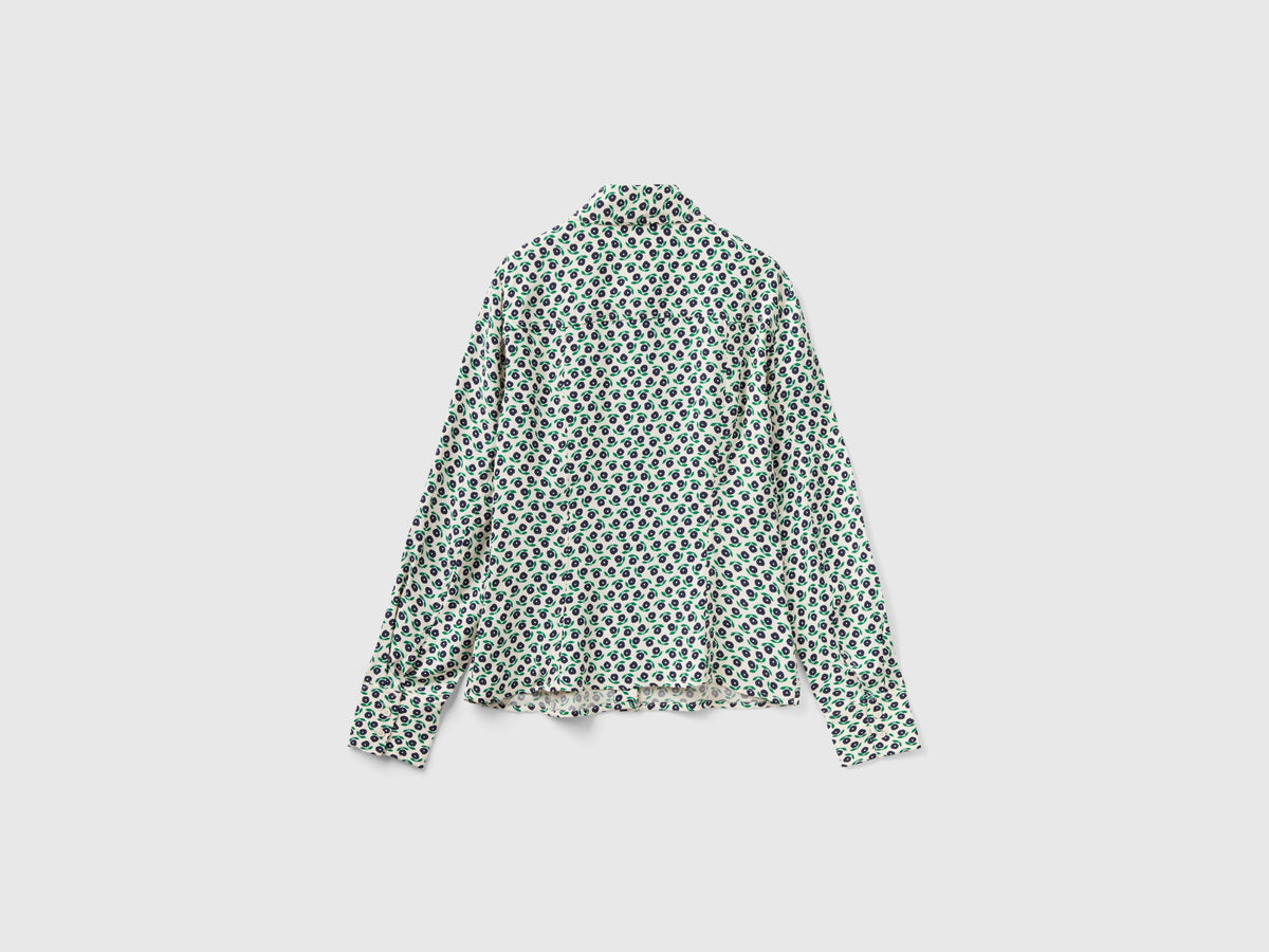 Camicia con stampa fiori