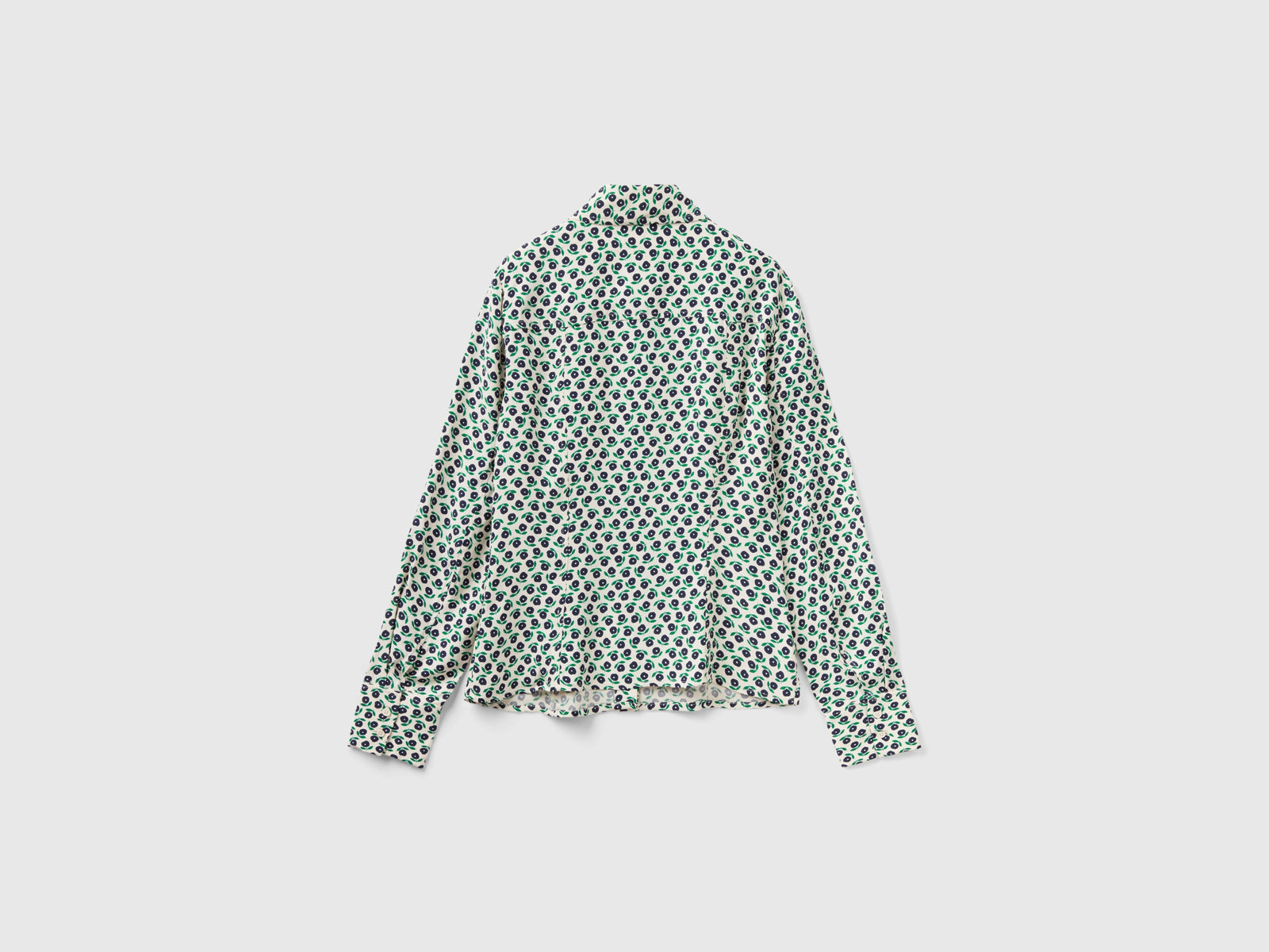 Camicia con stampa fiori da donna bianco 2 | Benetton Outlet