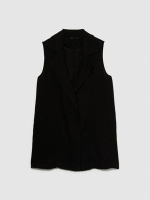 Gilet aperto 100% lino
