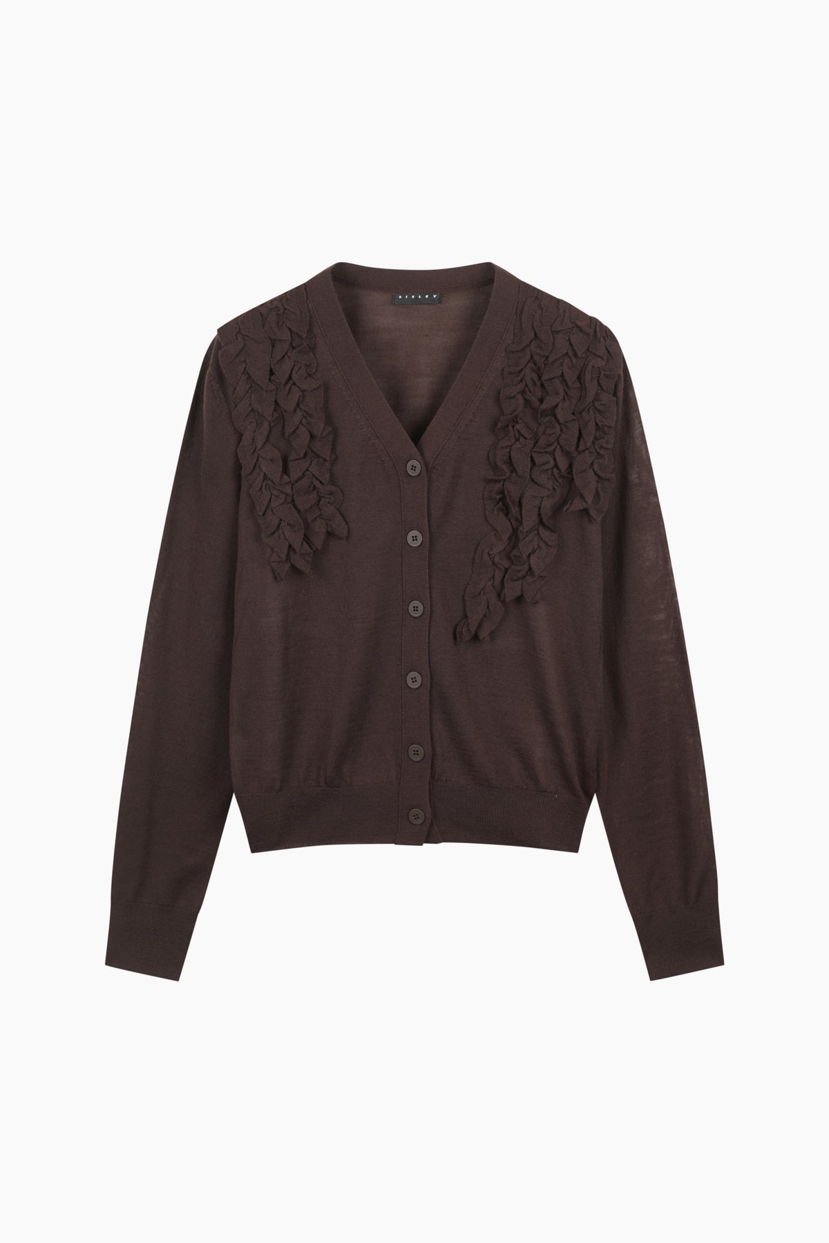 Cardigan con rouches