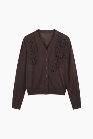 Cardigan con rouches