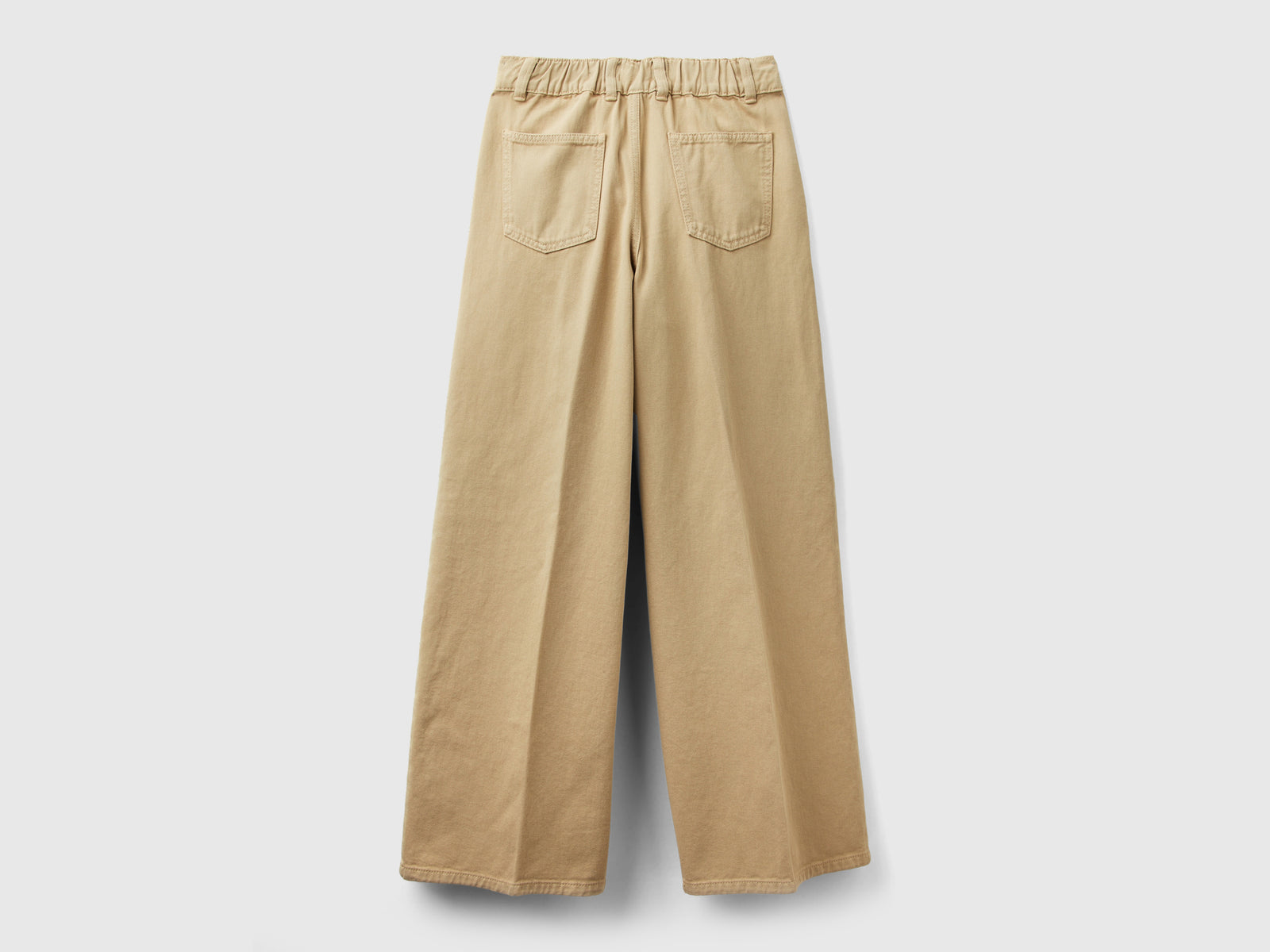 Pantaloni a vita alta con gamba ampia da donna cammello 2 | Benetton Outlet
