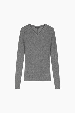 T-shirt scollo a V aderente