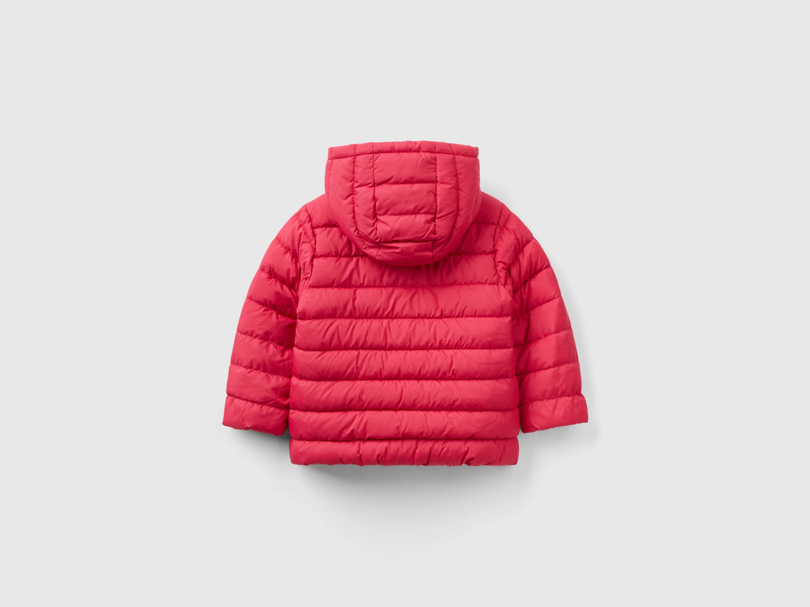 Giubbotto imbottito con rouches da bimba ciclamino 2 | Benetton Outlet