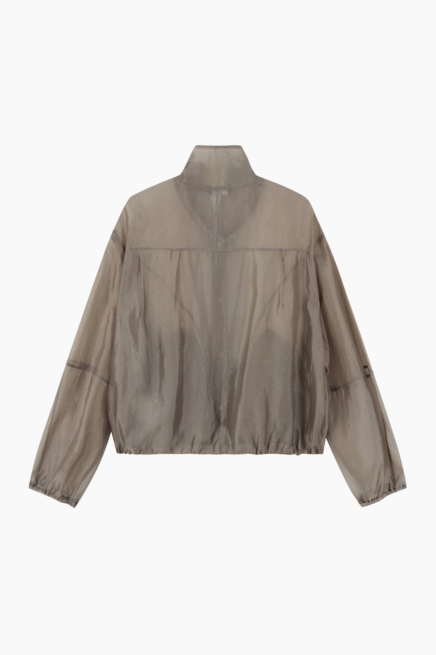 Bomber semi trasparente da donna tortora 2 | Sisley Outlet