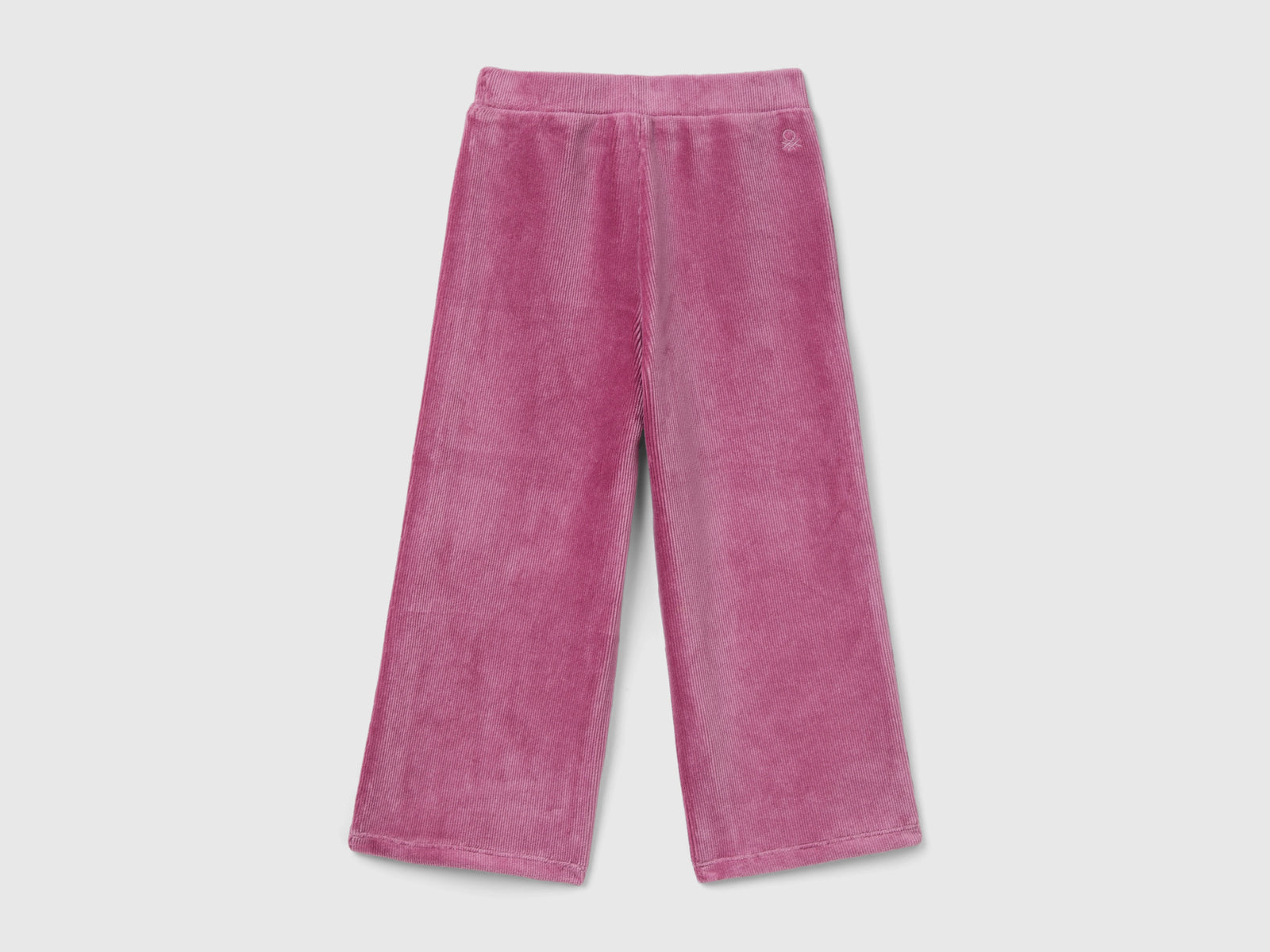 Pantaloni ampi in ciniglia da bimba malva scuro 2 | Benetton Outlet