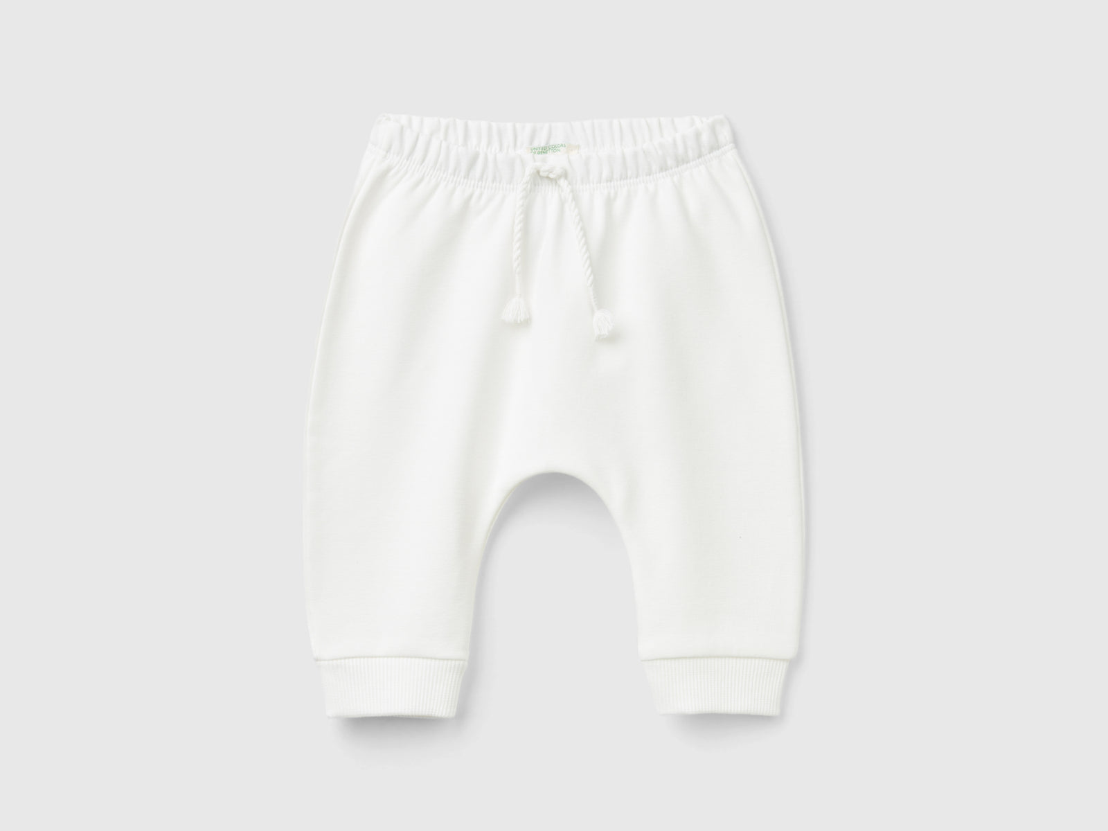 Warm sweatshirt trousers with pocket da neonato bianco panna | Benetton Outlet