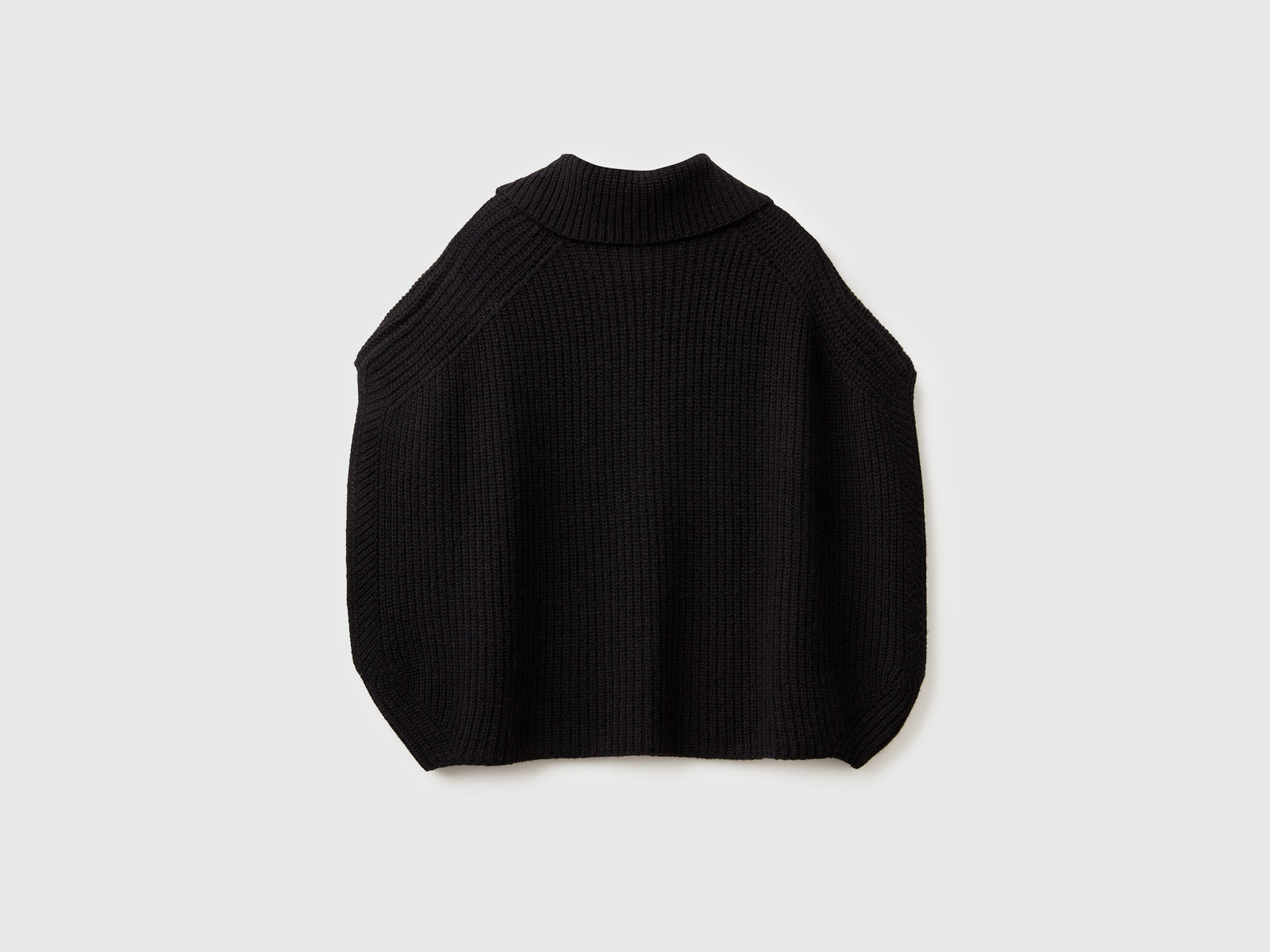 Mantella con collo alto da donna nero 2 | Benetton Outlet