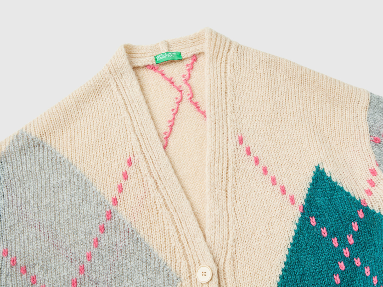 Cardigan boxy fit in misto mohair da donna multi-color 3 | Benetton Outlet