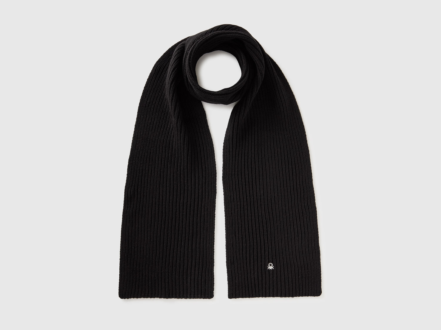 Sciarpa in misto lana da uomo nero | Benetton Outlet