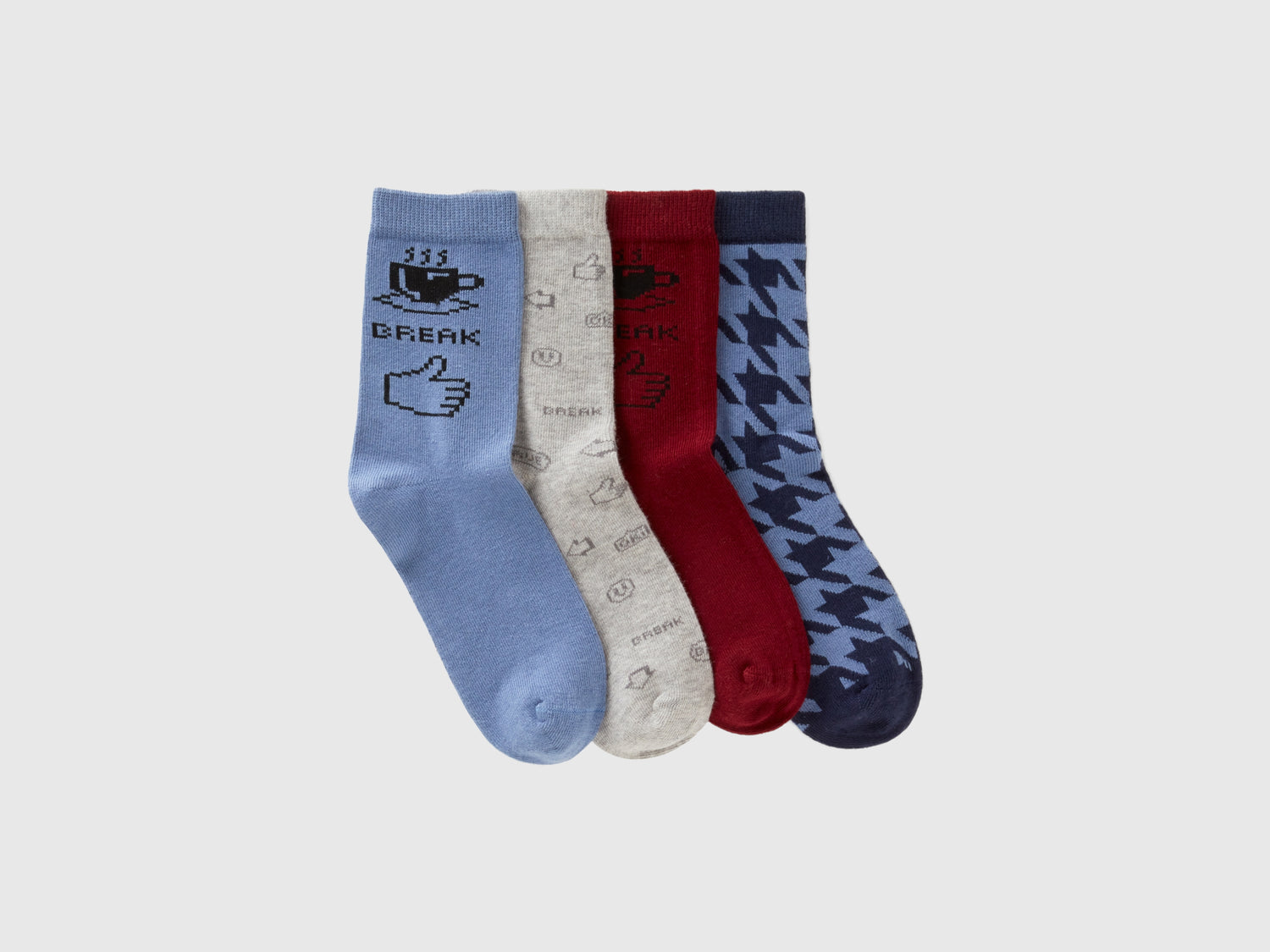 Set calzini lunghi jacquard da bambino multi-color | Benetton Outlet