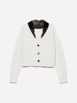 Cardigan con pizzo