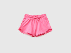 Shorts in puro cotone con dettaglio fettuccia sul fondo