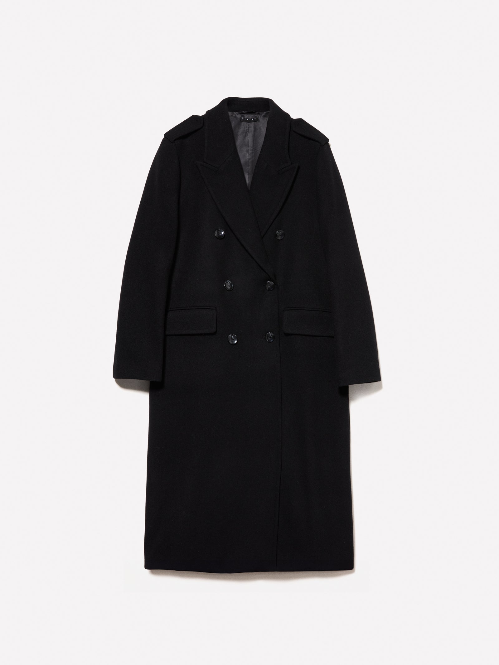 Cappotto lungo da donna nero | Sisley Outlet