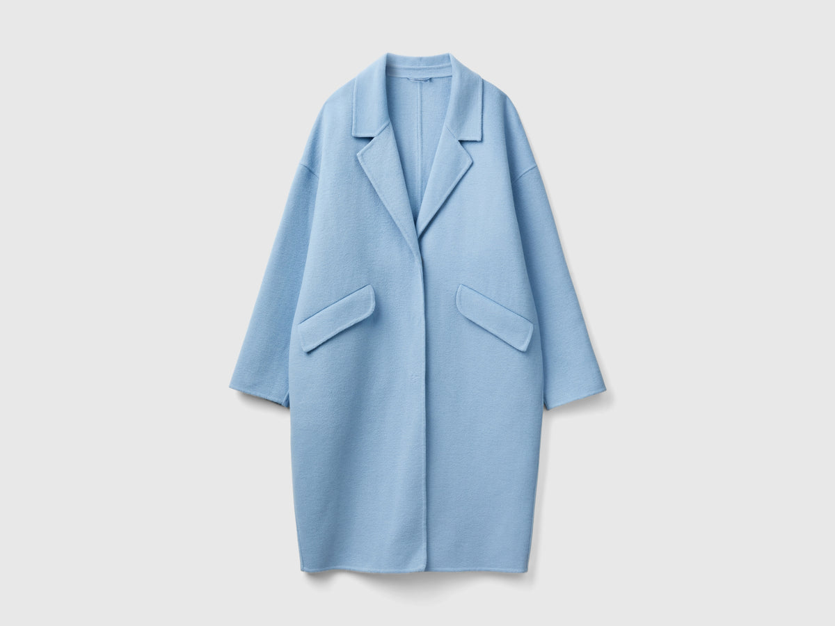 Cappotto midi in misto lana