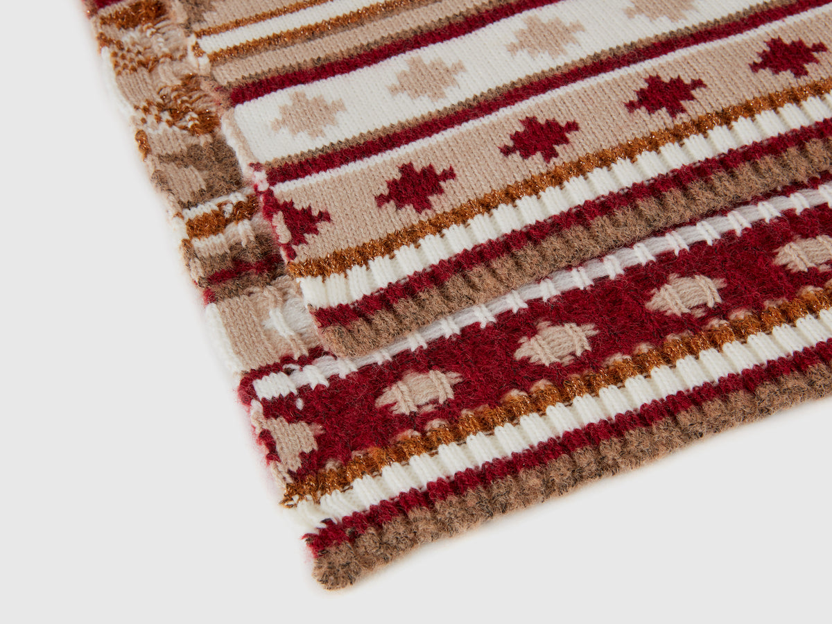 Sciarpa jacquard con lurex