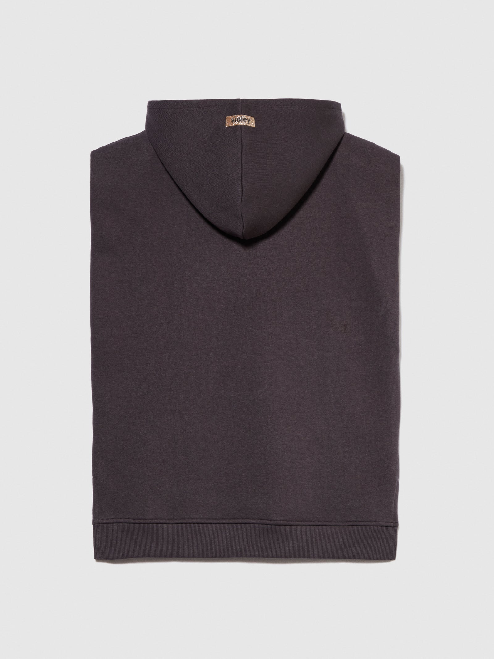 Gilet in felpa con cappuccio da bambina grigio scuro 2 | Sisley young Outlet