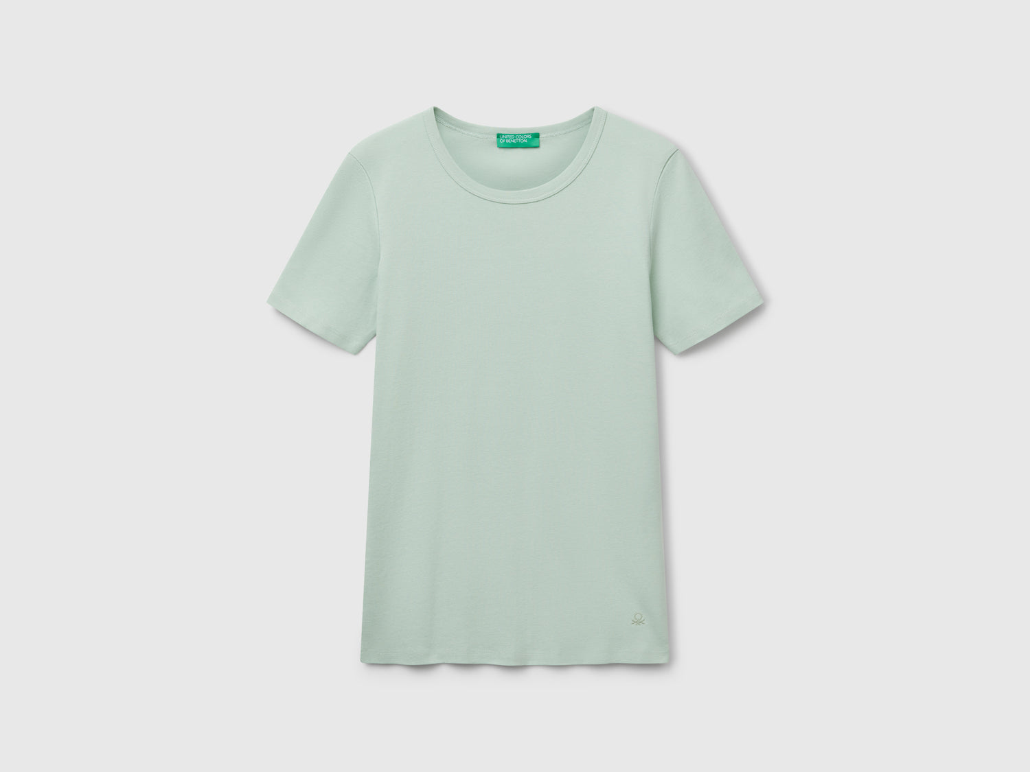 T-shirt regular fit da donna verde acqua | Benetton Outlet