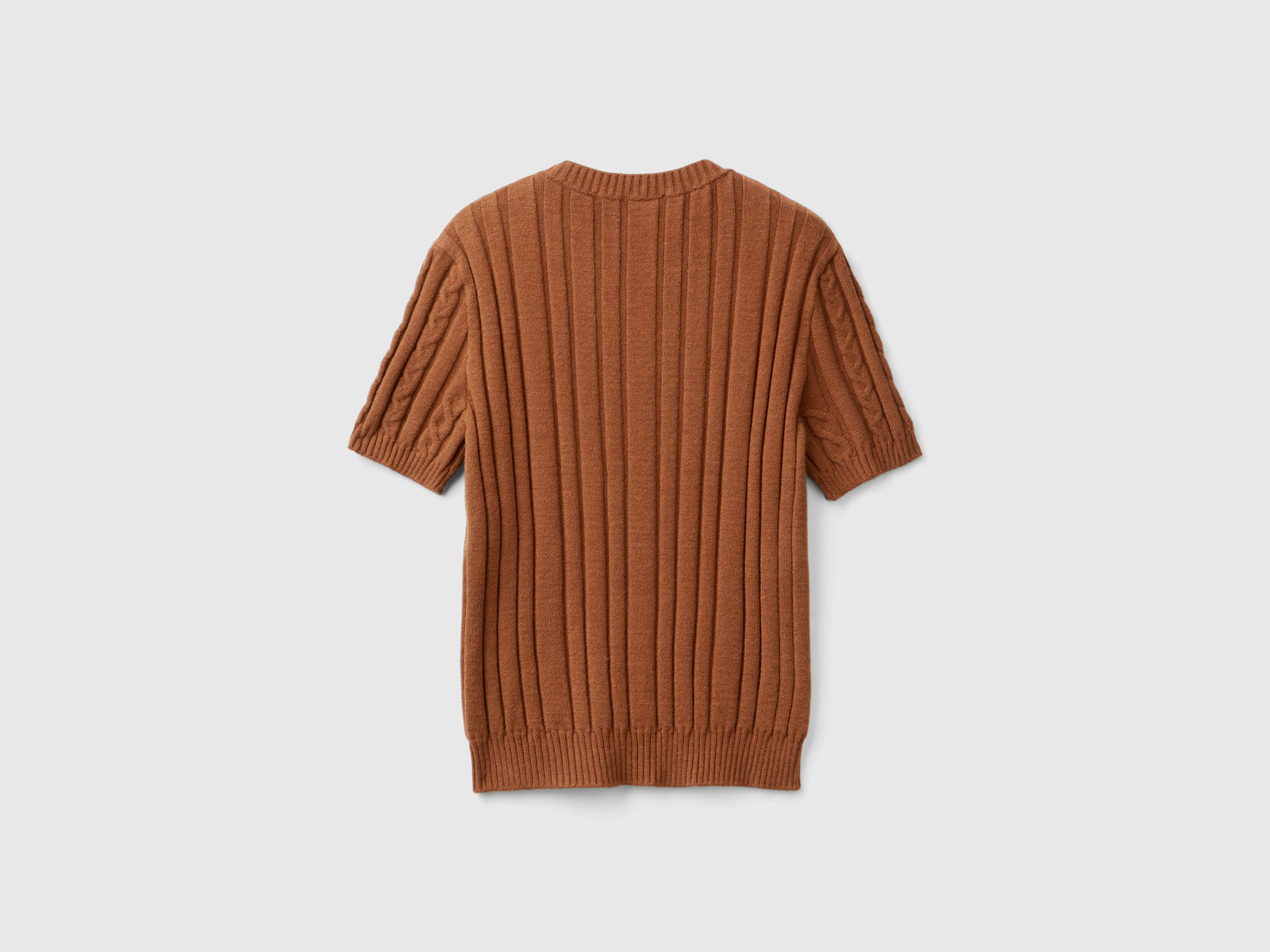 Maglia fluida a manica corta da donna cammello 2 | Benetton Outlet