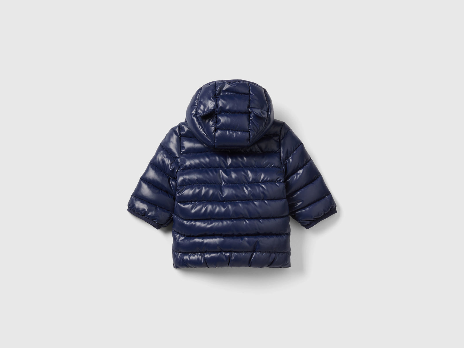 Piumino imbottito con orecchie da neonato blu scuro 2 | Benetton Outlet