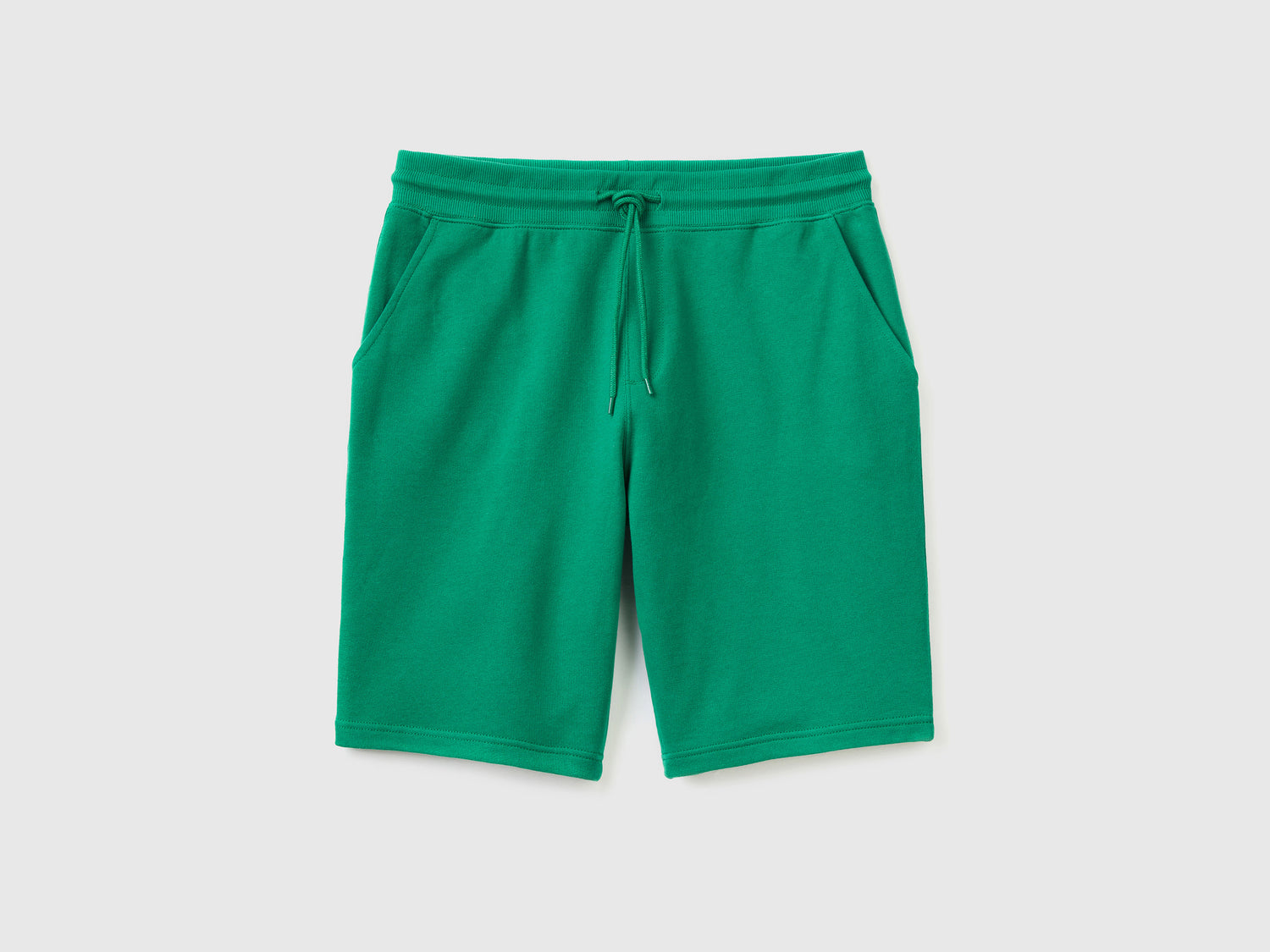 Bermuda in felpa 100% cotone da uomo verde scuro | Benetton Outlet