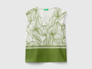 Blusa fantasia in misto viscosa sostenibile