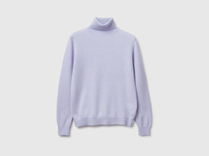 Maglione dolcevita in pura lana Merino