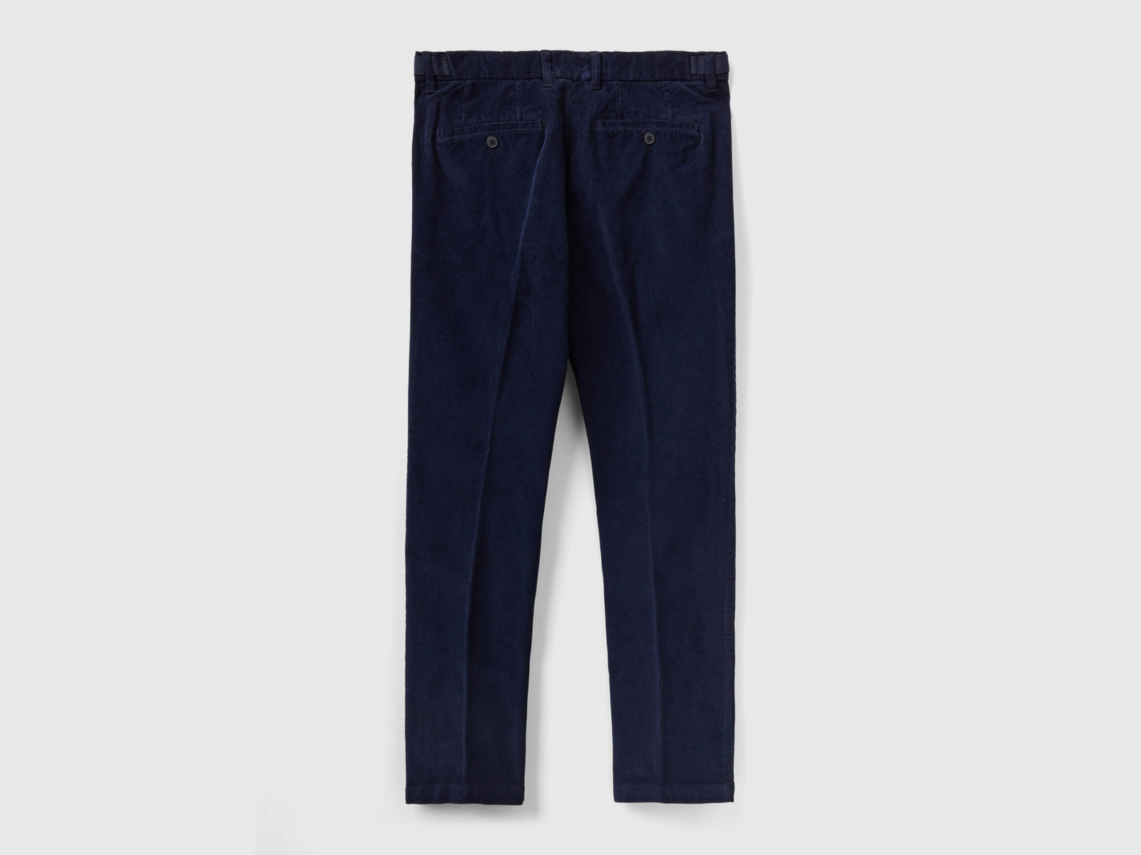 Chino slim fit in velluto a costine da uomo blu scuro 2 | Benetton Outlet
