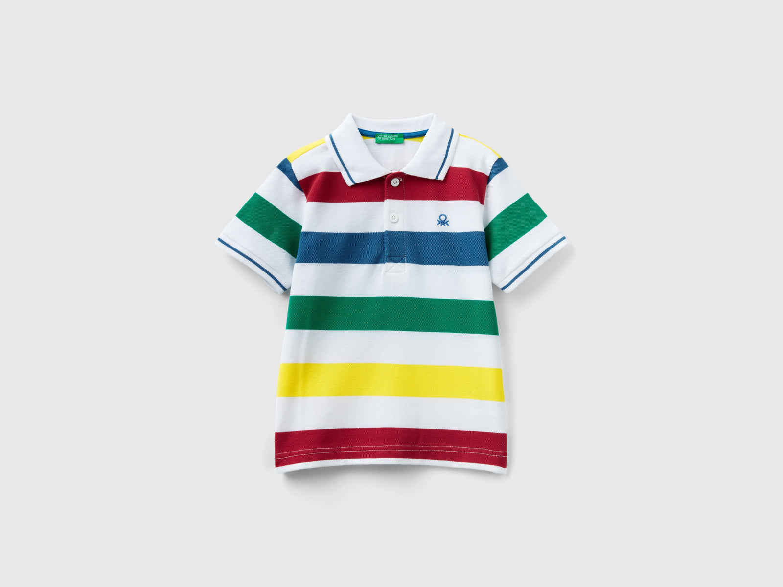 Polo manica corta a righe da bimbo multi-color | Benetton Outlet