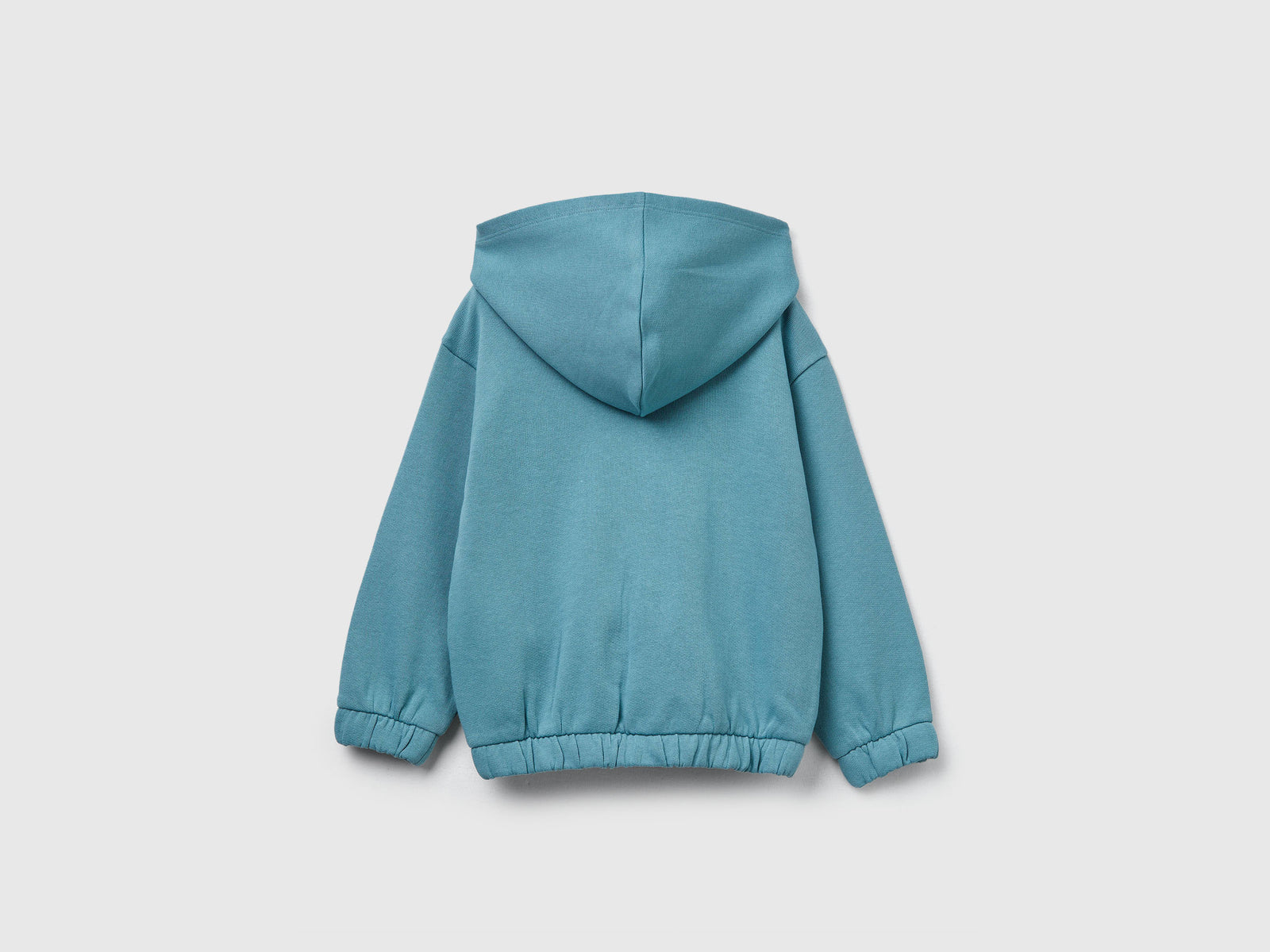 Felpa con cappuccio e paillettes da bimba celeste 2 | Benetton Outlet