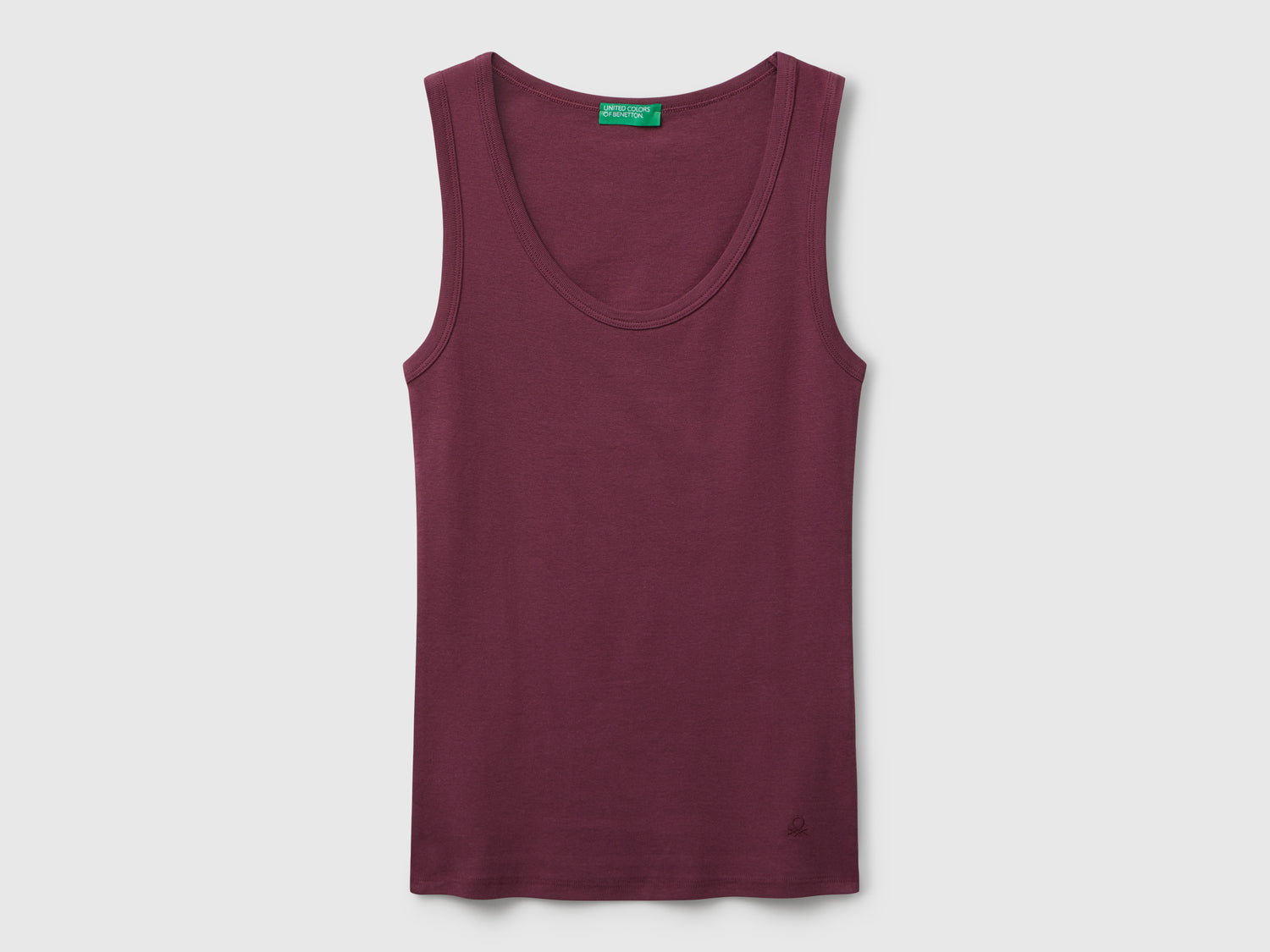 Canotta viola in puro cotone da donna prugna | Benetton Outlet