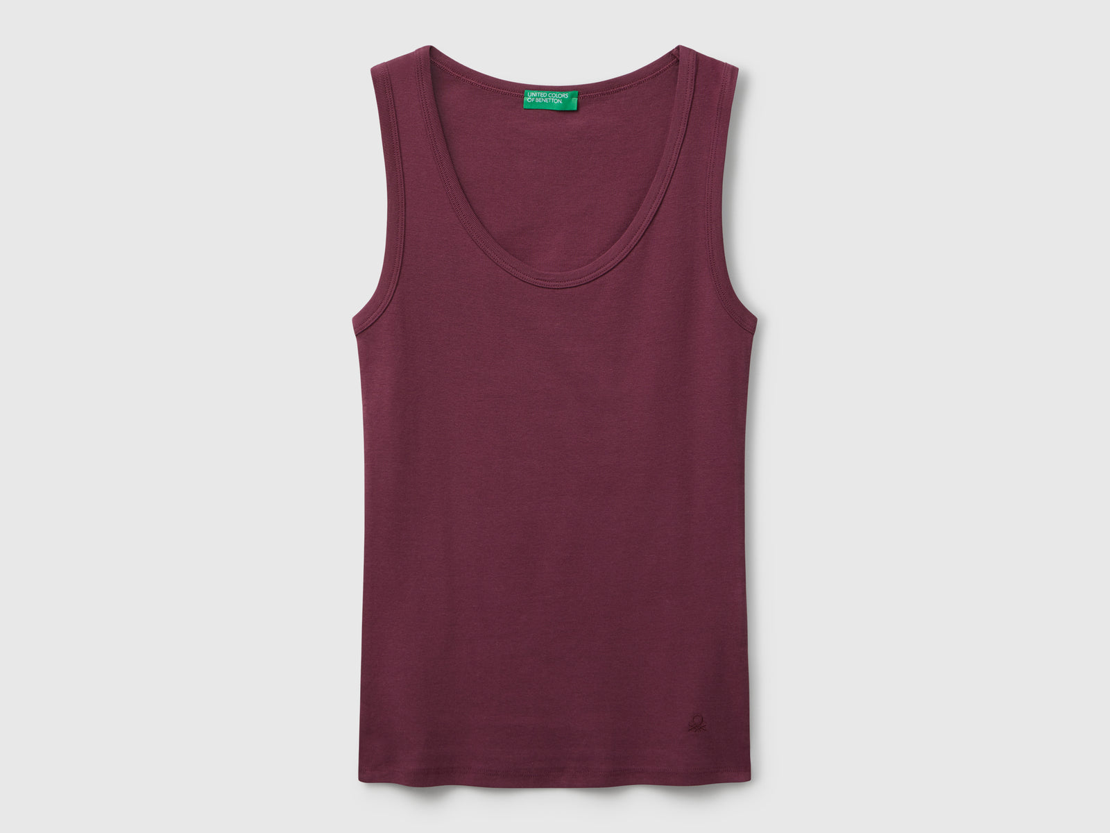 Canotta viola in puro cotone da donna prugna | Benetton Outlet