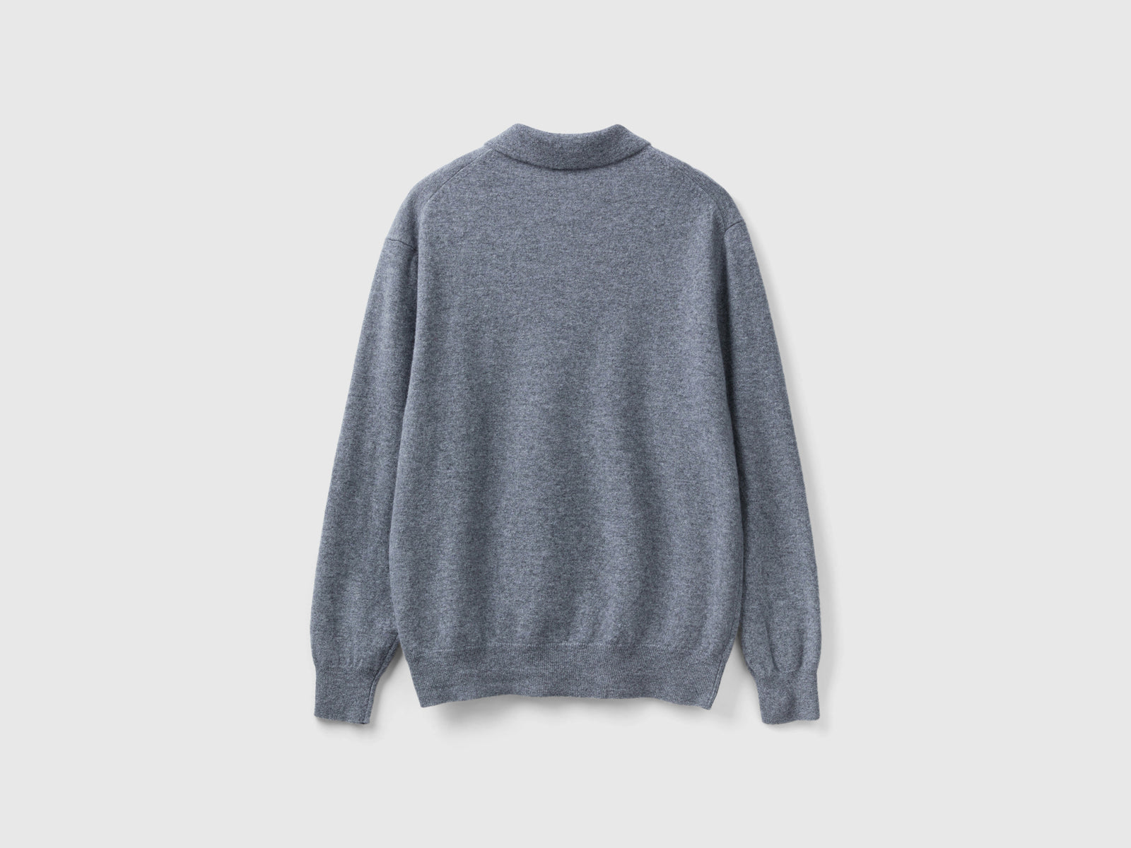 Polo in pura lana Merino da uomo grigio scuro 2 | Benetton Outlet