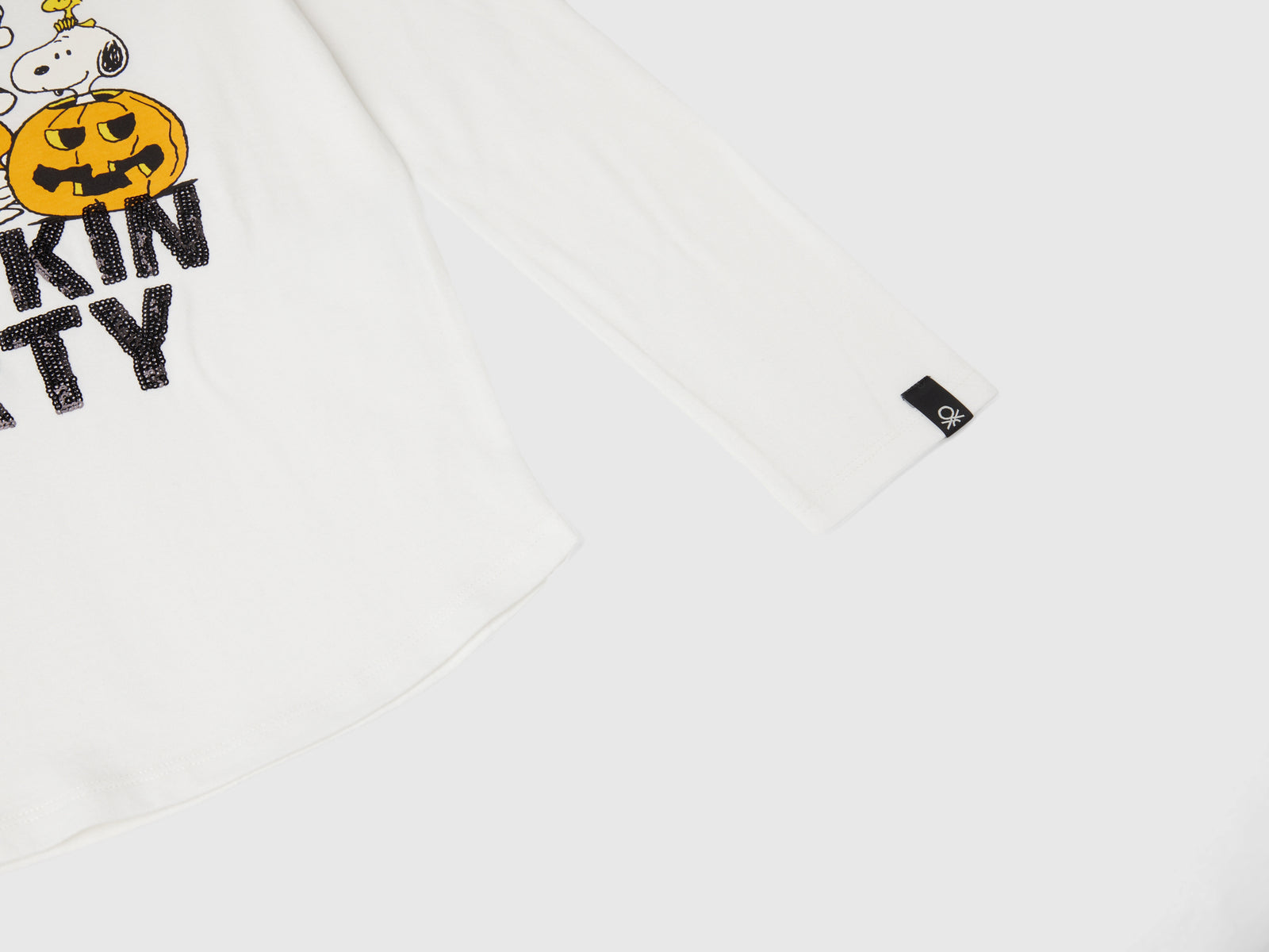 Maglietta ©Peanuts con stampa e paillettes da bambina bianco panna 3 | Benetton Outlet