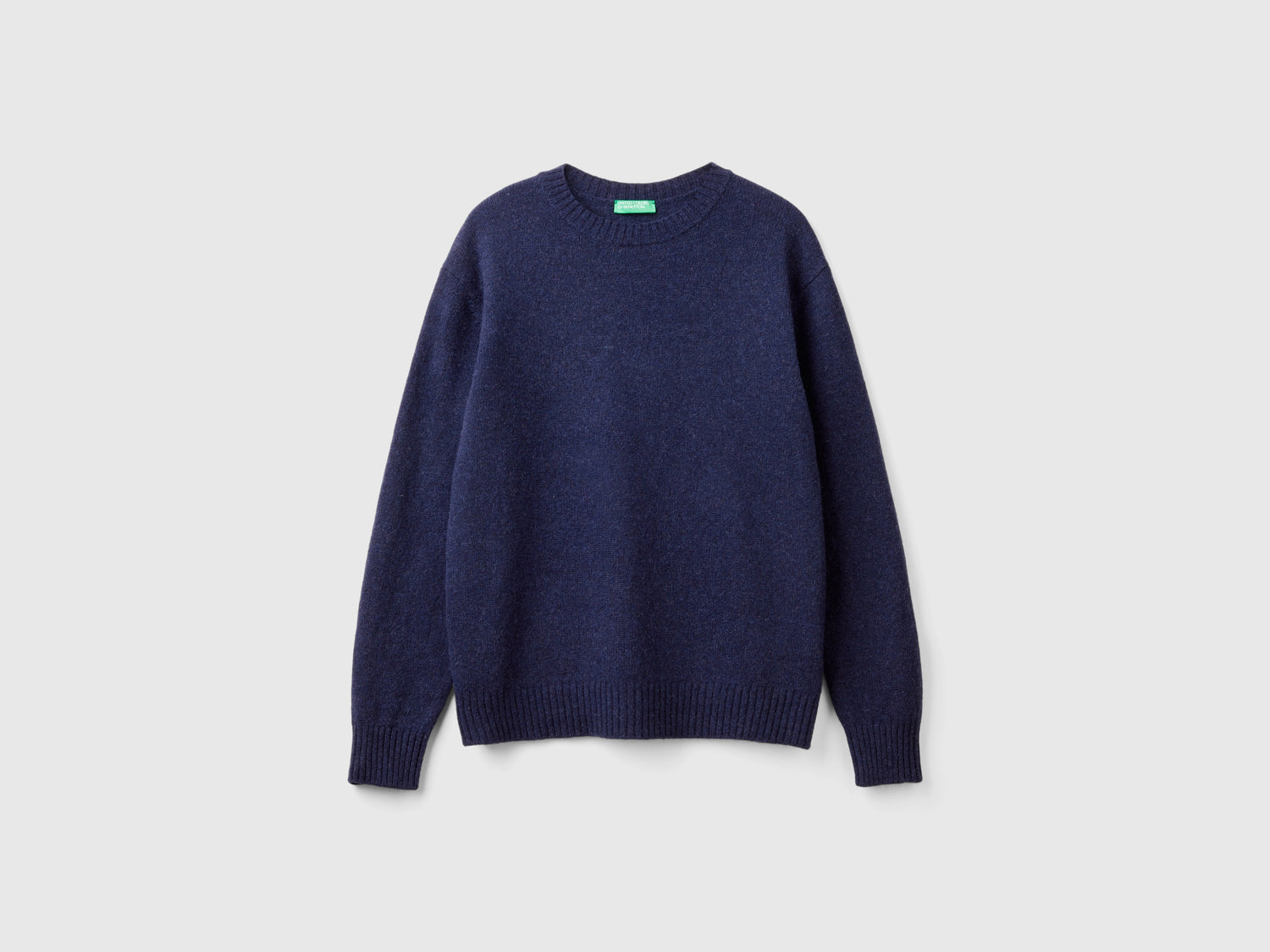 Maglia relaxed fit in pura lana Shetland da uomo viola | Benetton Outlet