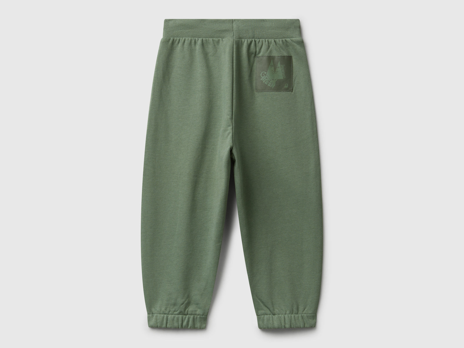 Joggers 100% cotone da bimbo verde militare 2 | Benetton Outlet