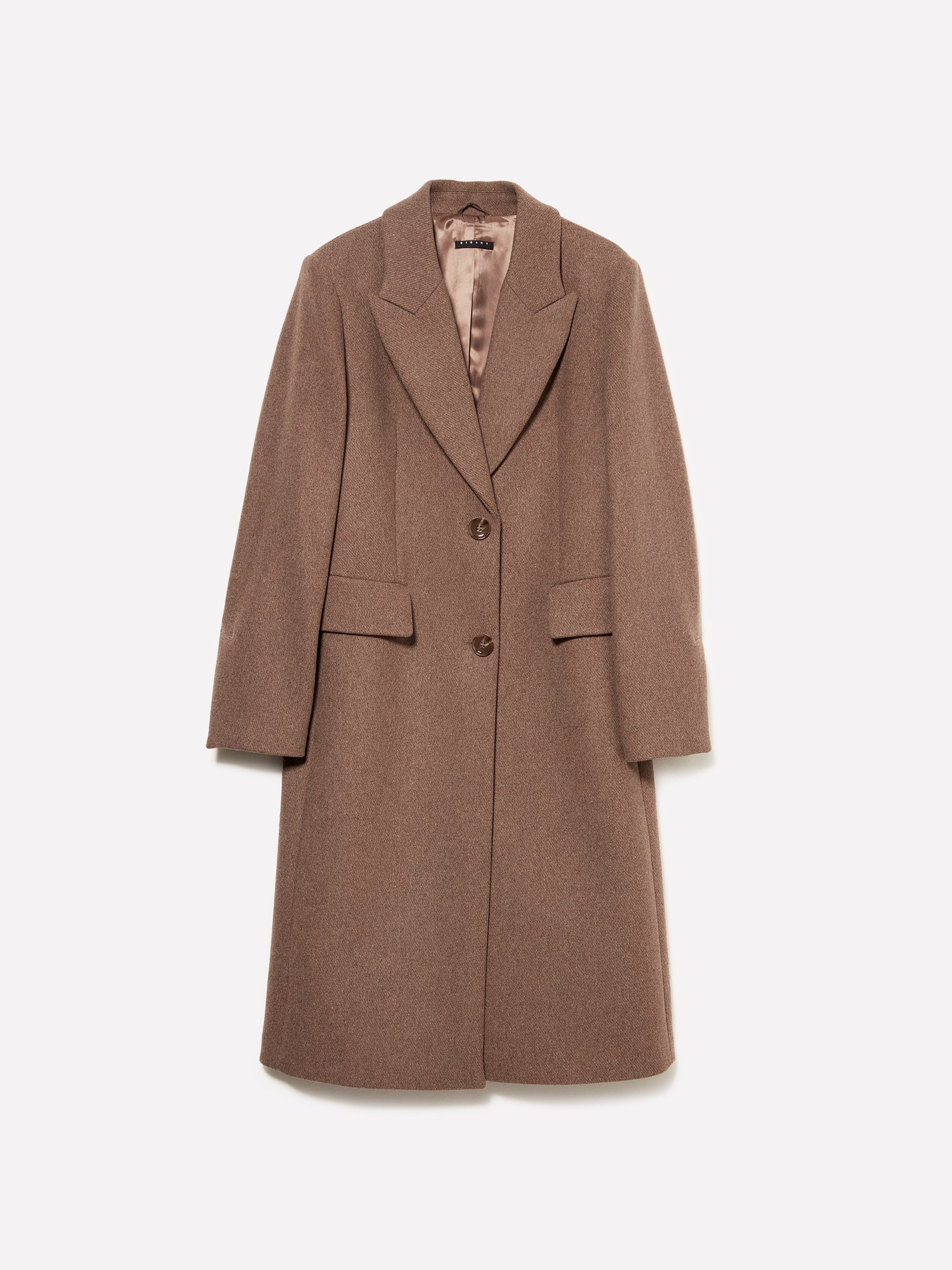 Cappotto monopetto da donna marrone | Sisley Outlet