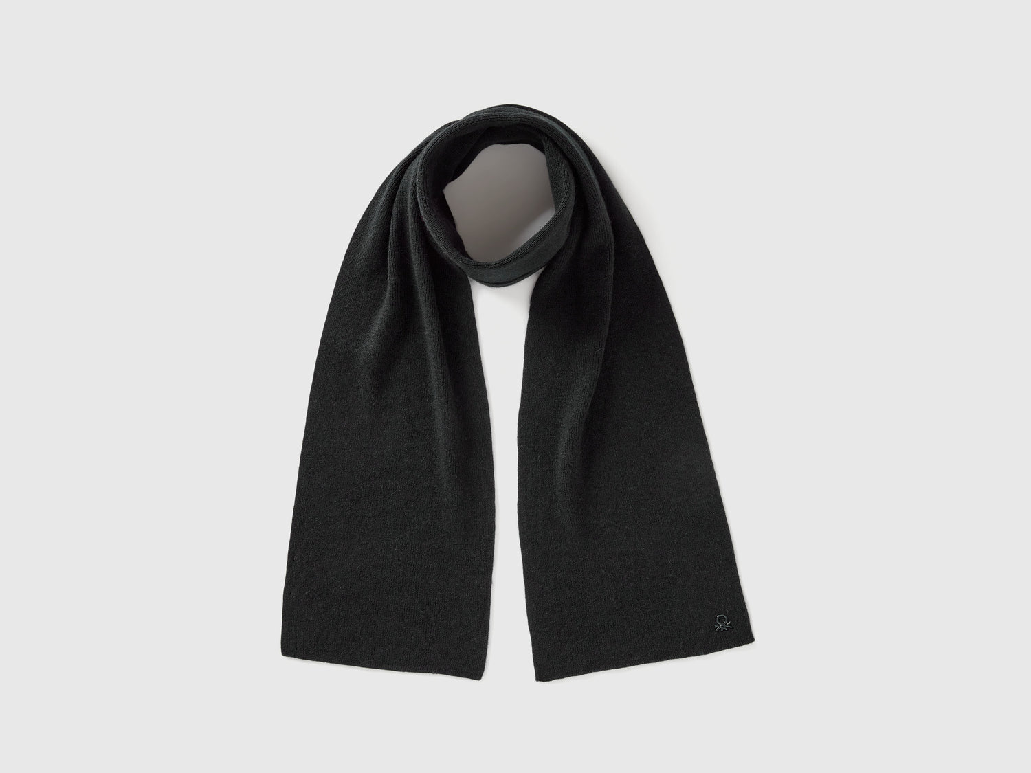 Sciarpa in misto lana da bambino nero | Benetton Outlet