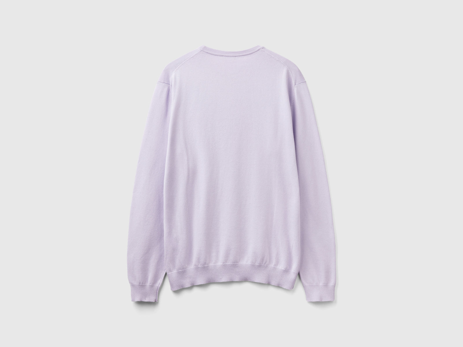Maglia girocollo 100% cotone da uomo lilla 2 | Benetton Outlet