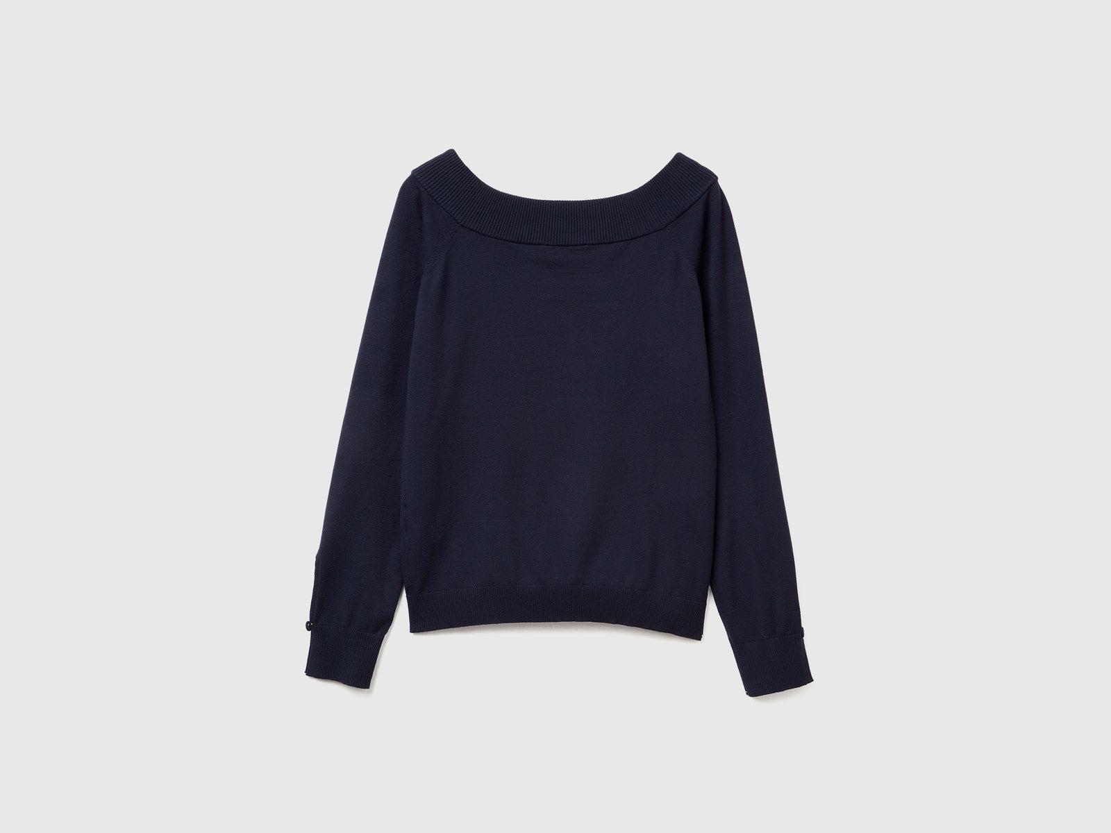 Maglia con scollo bardot da donna blu scuro 2 | Benetton Outlet