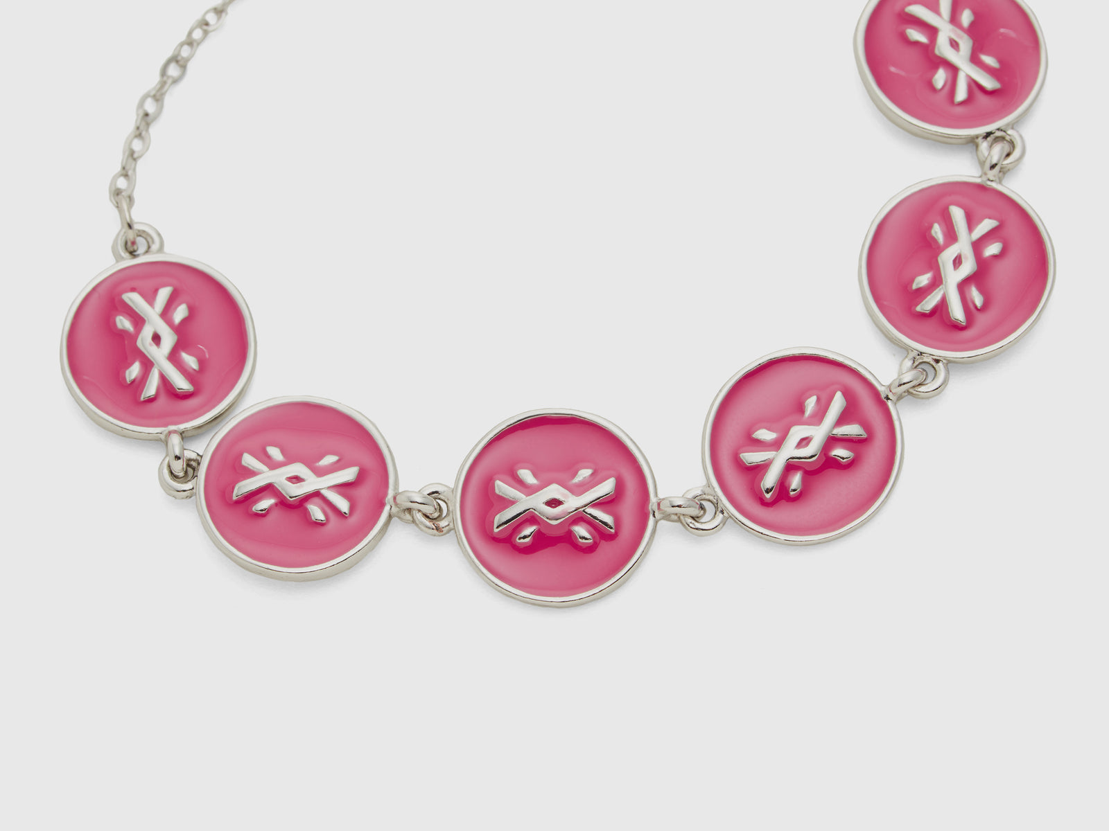 Bracciale con ciondoli da donna rosa 2 | Benetton Outlet